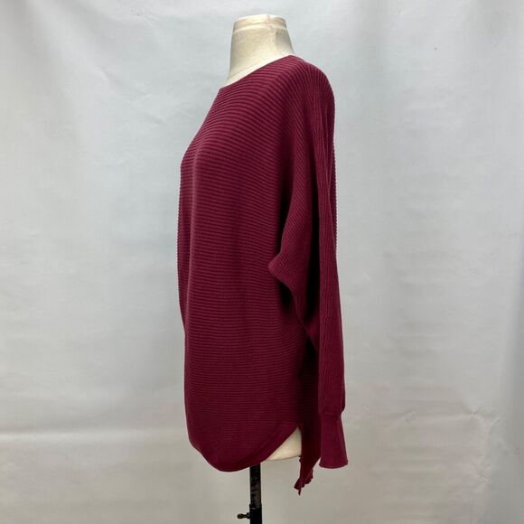 Nyland Women Rib Knit Sweater Tunic Top Small Oversized Lagenlook Dolman Sleeves - Picture 4 of 9